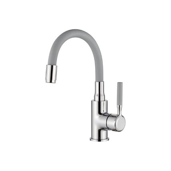 Смеситель для раковины Ledeme L1399-9 серый/хром - фото 