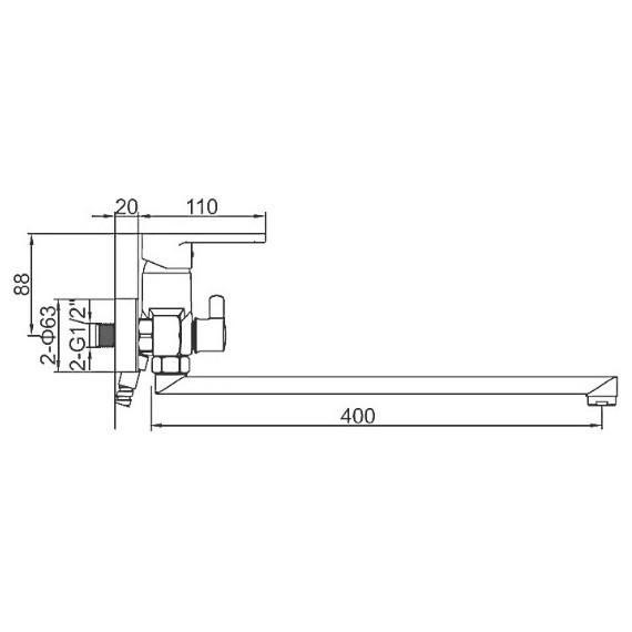 Смеситель для ванны Ledeme L2266 - фото 8