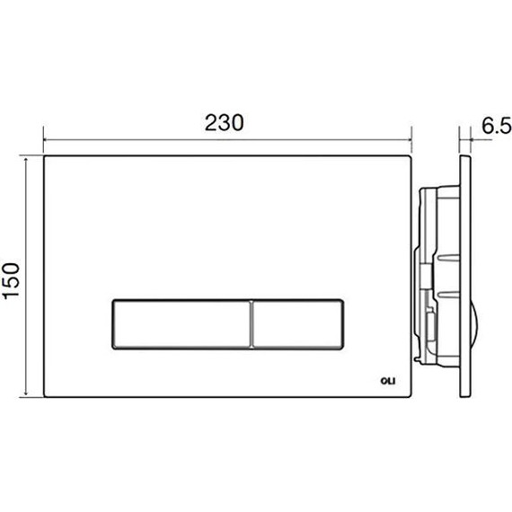 Кнопка смыва Oli Glame Olipure (механическая) 192904/139178, белый - фото 2