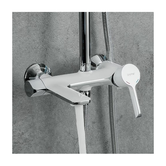 Душевая стойка Gappo G2403-8, белый/хром - фото 4