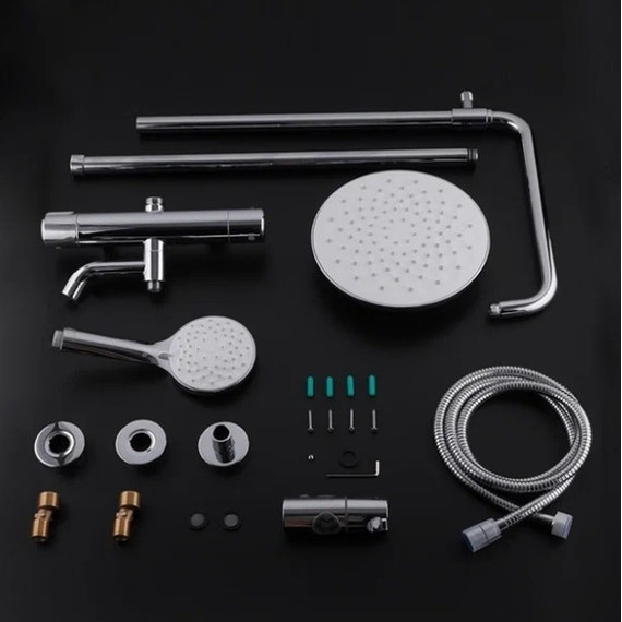 Душевая стойка с термостатом Gappo G2490, Цвет производителя: хром - фото 7