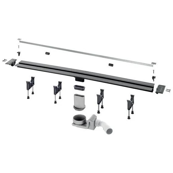 Трап Viega Advantix Vario 704360, обрезной в комплекте с глянцевой дизайн-вставкой, размером 300-1200 мм - фото 4