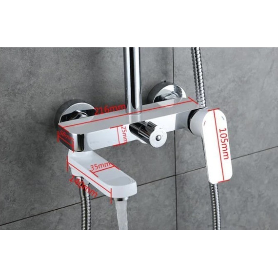 Душевая стойка Gappo Noar G2448, белый/хром - фото 7