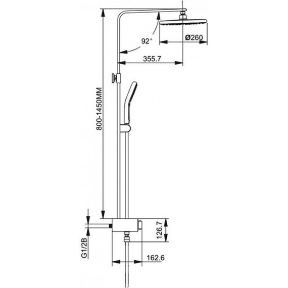 Душевая стойка с термостатом Gappo G2495-1, белый/хром, Цвет производителя: хром - фото 9