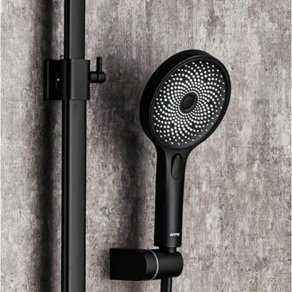 Душевая стойка с термостатом Gappo G2495-2, черный, Цвет производителя: чёрный - фото 6