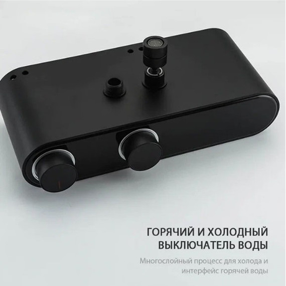 Душевая стойка с термостатом Gappo G2495-2, черный, Цвет производителя: чёрный - фото 5