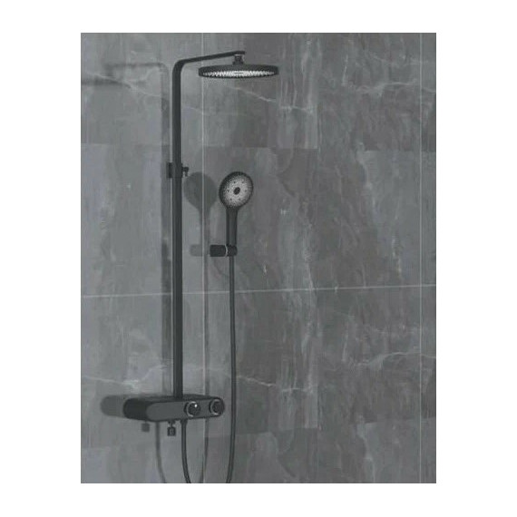 Душевая стойка с термостатом Gappo G2495-2, черный, Цвет производителя: чёрный - фото 2