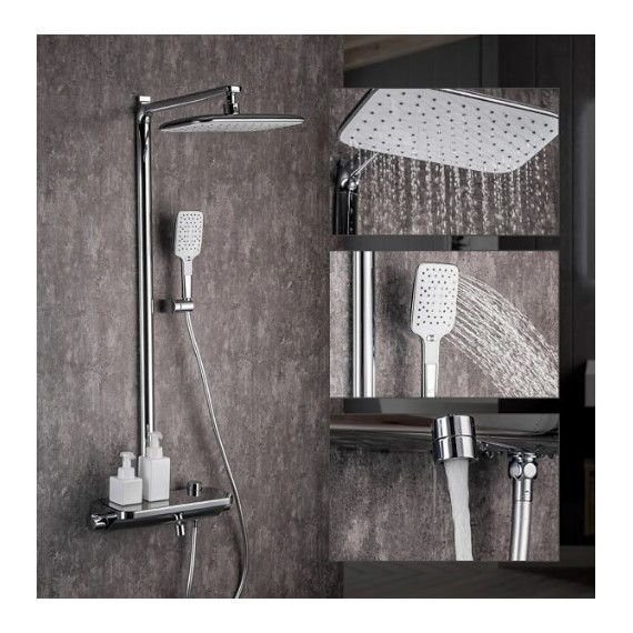 Душевая стойка с термостатом Gappo G2495-3 - фото 2