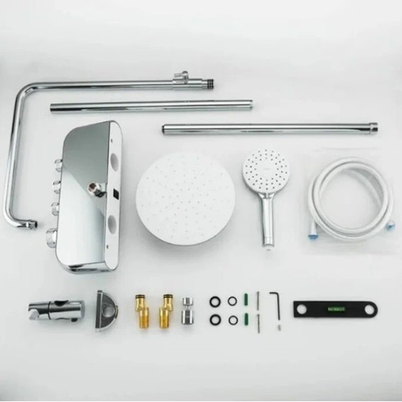 Душевая стойка с термостатом Gappo G2495, белый/хром - фото 5