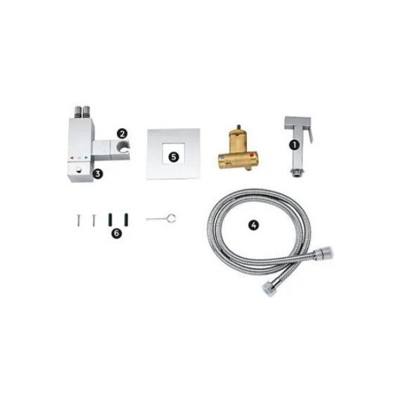 Набор для гигиенического душа с термостатом Gappo G7207-40 - фото 9