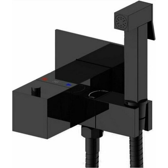 Набор для гигиенического душа с термостатом Gappo G7207-60, черный - фото 