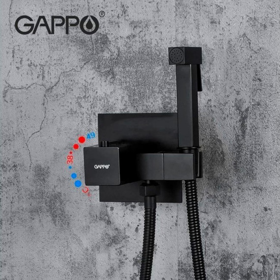 Набор для гигиенического душа с термостатом Gappo G7207-60, черный - фото 2