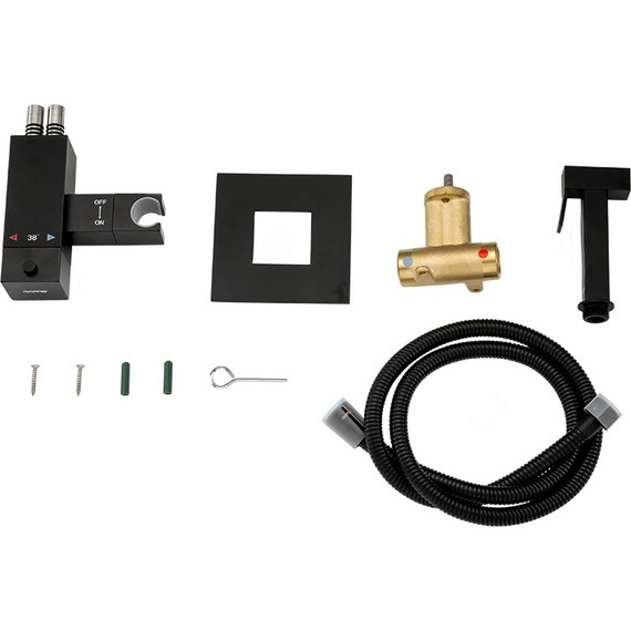 Набор для гигиенического душа с термостатом Gappo G7207-60, черный - фото 7