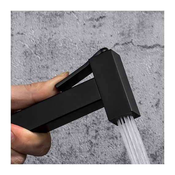 Набор для гигиенического душа с термостатом Gappo G7207-60, черный - фото 4