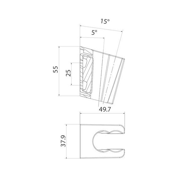 Держатель душевой лейки Iddis Optima home 080BL00i53, чёрный - фото 3