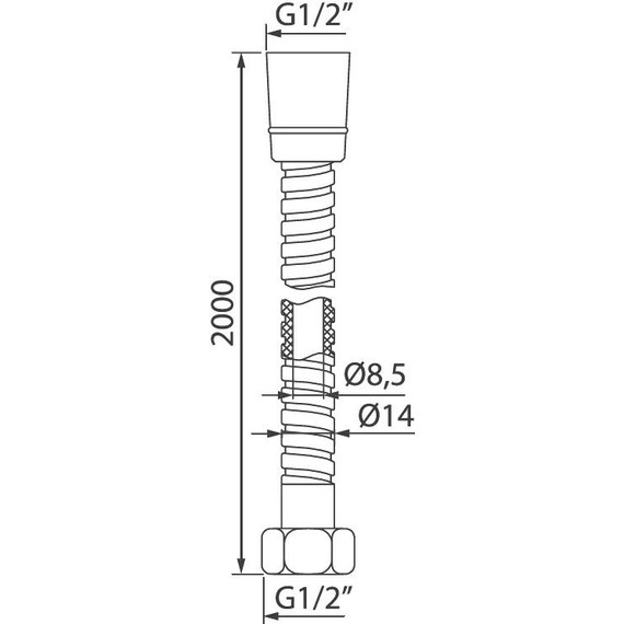 Душевой шланг Iddis Shower hose 2000 мм A50211 2.0 - фото 7