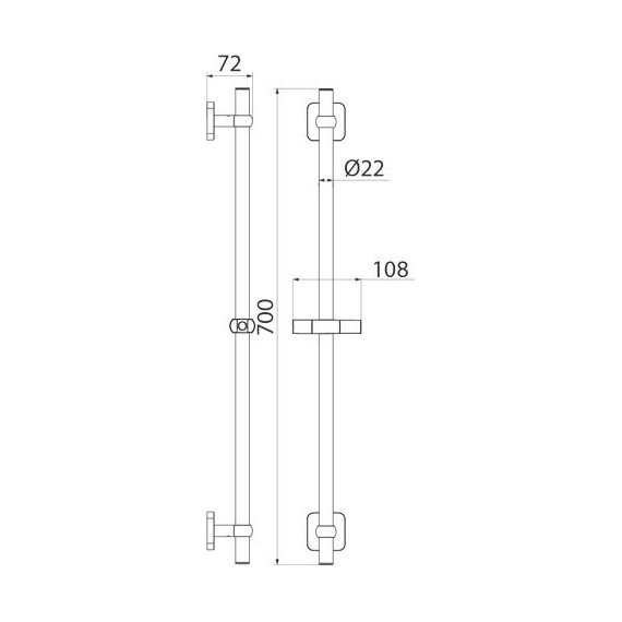 Душевая штанга Iddis Bild 70 см BIL7000i17 - фото 3