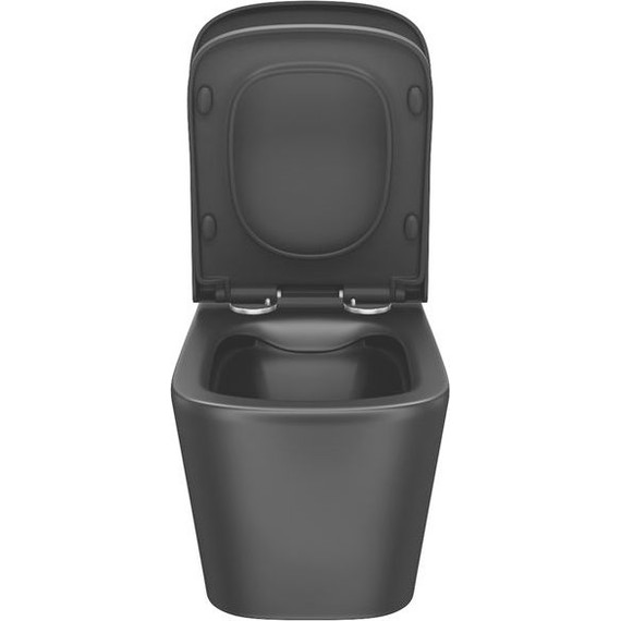 Унитаз подвесной безободковый Iddis Bild BILR2BMi25 с крышкой микролифт, Цвет производителя: чёрный матовый - фото 7