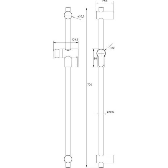 Душевая штанга Iddis Ray 70 см RAY70C0i17 - фото 5