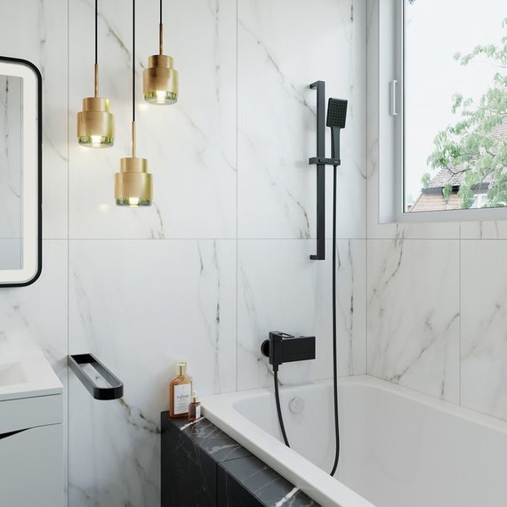 Душевая штанга Iddis Slide 70 см SLI70BLi17, чёрный матовый - фото 3