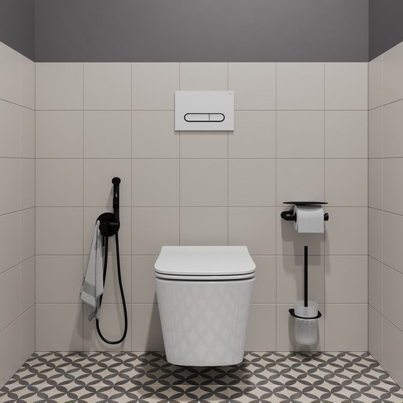 Кнопка смыва Iddis Unifix UNI01WCi77, белый матовый - фото 2