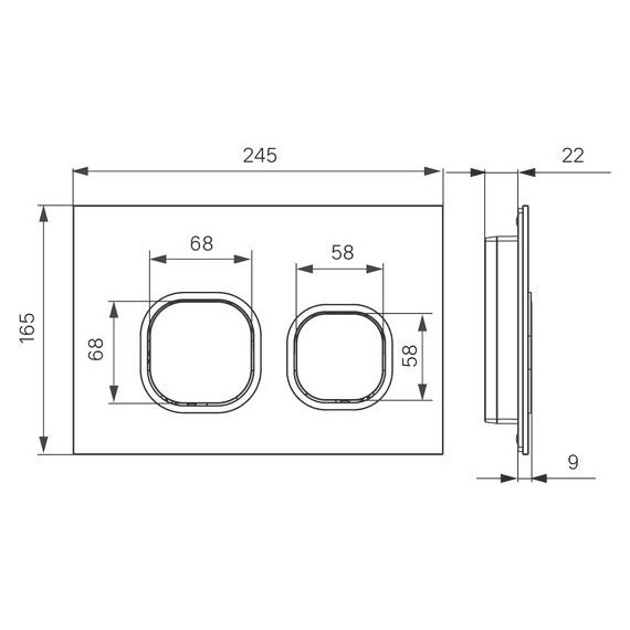Кнопка смыва Iddis Unifix UNI04BCi77, чёрный матовый - фото 4