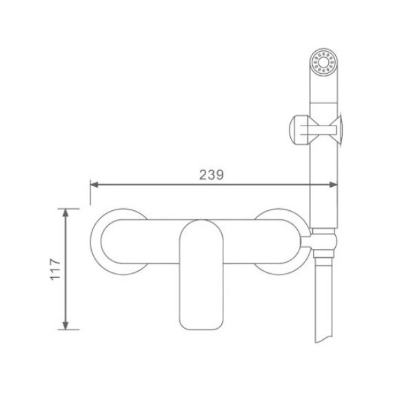 Набор для гигиенического душа Gappo Noar G2048-8, белый/хром - фото 9