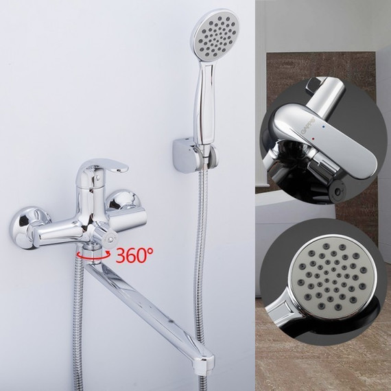 Смеситель для ванны с душевым гарнитуром Gappo Hanm G2235 - фото 2