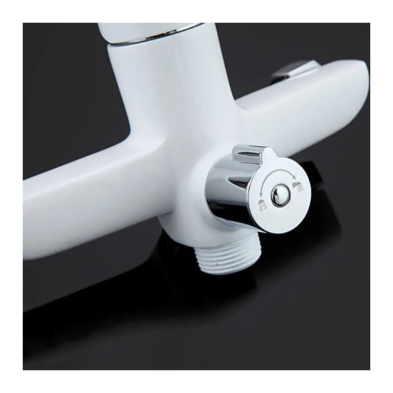 Смеситель для ванны с душевым гарнитуром Gappo Noar G2248, белый/хром - фото 5