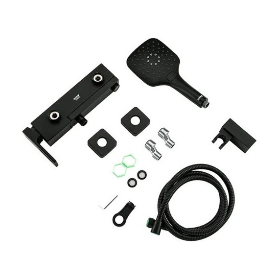 Смеситель для ванны с гарнитуром Gappo G3217-6, черный - фото 9