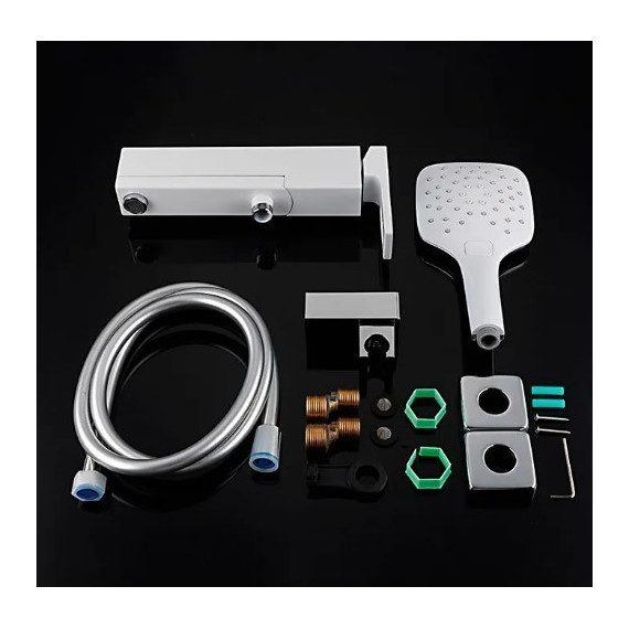 Смеситель для ванны с душевым гарнитуром Gappo Futura G3217-8, белый/хром - фото 7