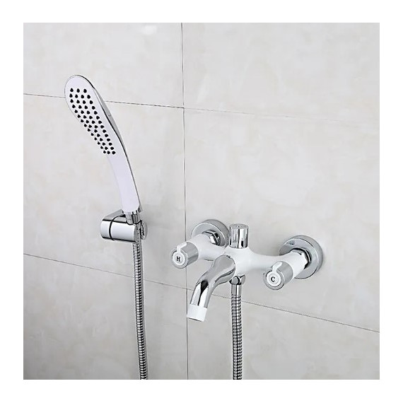 Смеситель для ванны с душевым гарнитуром Gappo Stella G3249, белый/хром - фото 2