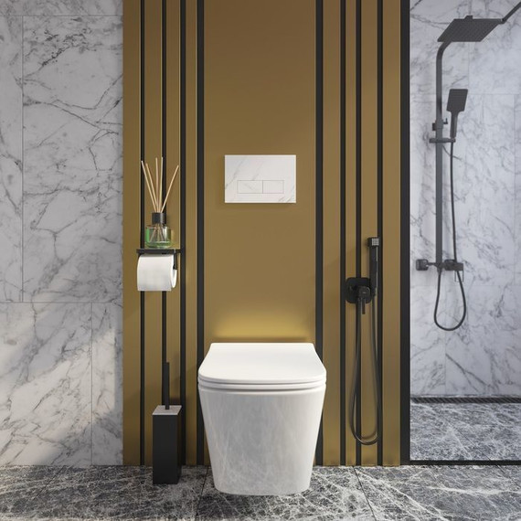 Кнопка смыва Iddis On-x ONX01W0i77, белый мрамор - фото 2