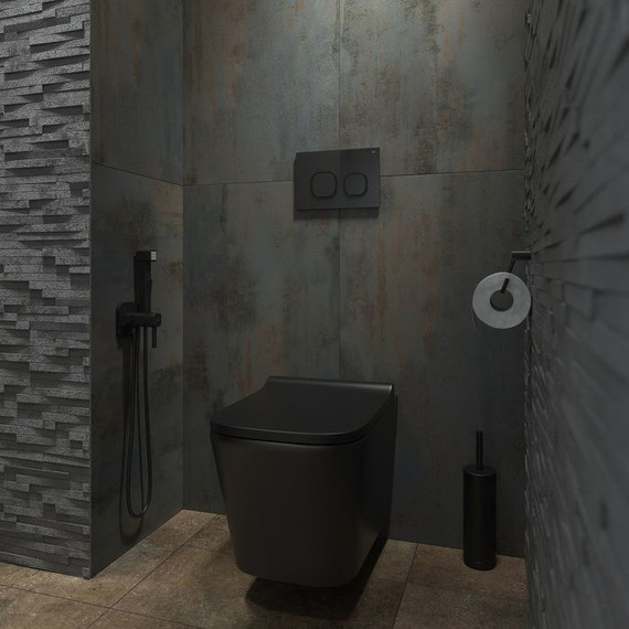 Кнопка смыва Iddis Uniglass UNG01GBi77, чёрное стекло - фото 2