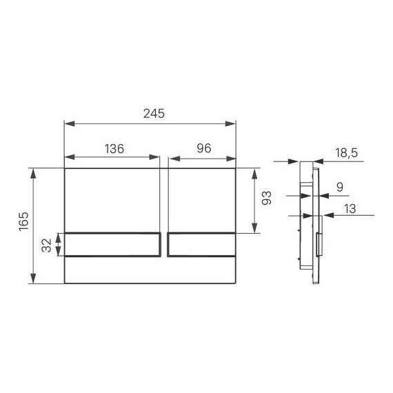 Кнопка смыва Iddis Unifix UNI06MBi77, чёрный матовый - фото 5