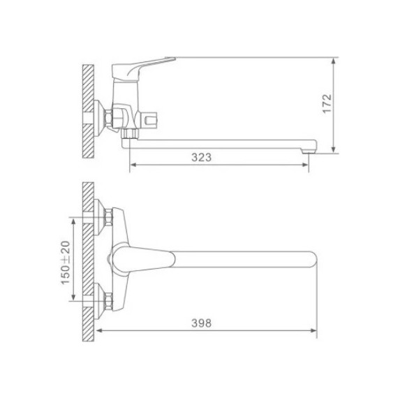 Смеситель для ванны с душевым гарнитуром Gappo Vantto G2236 - фото 13