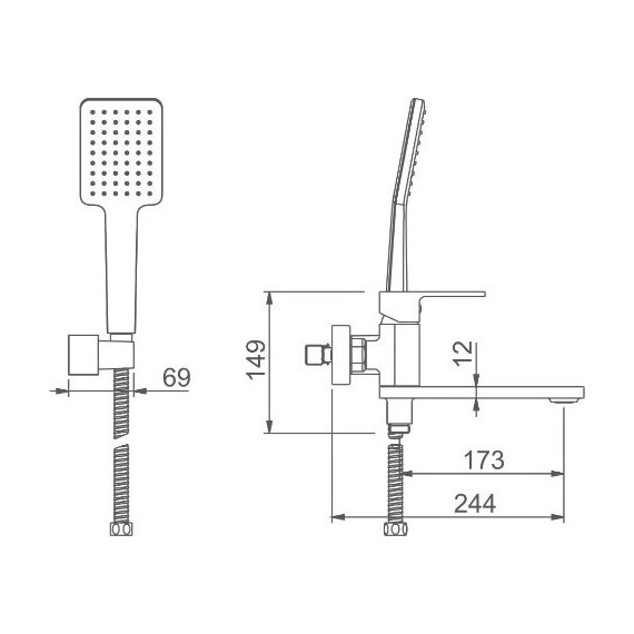 Смеситель для ванны с душевым гарнитуром Gappo G3283 - фото 8
