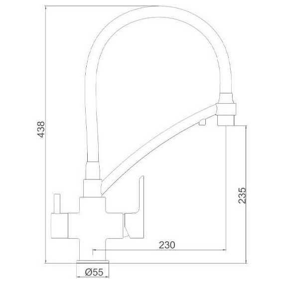 Смеситель для кухни Gappo G4348, белый/черный - фото 9