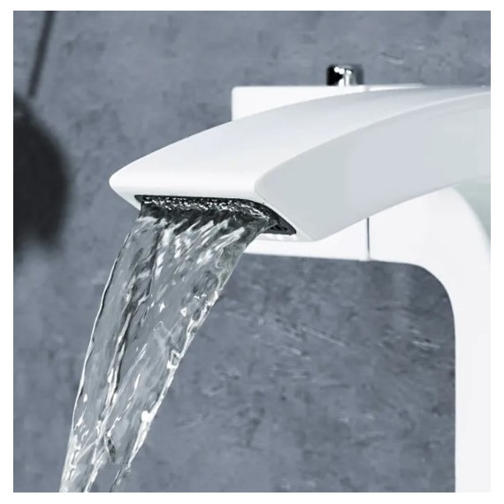 Смеситель для раковины с термостатом Gappo G1007-50, белый/хром - фото 4