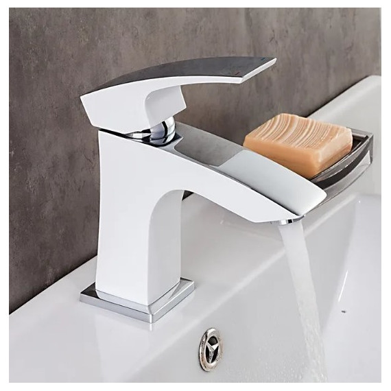 Смеситель для раковины Gappo Jacob G1007-7, белый/хром - фото 2