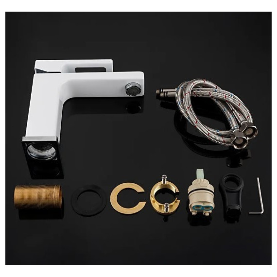 Смеситель для раковины Gappo Futura G1017, белый - фото 8