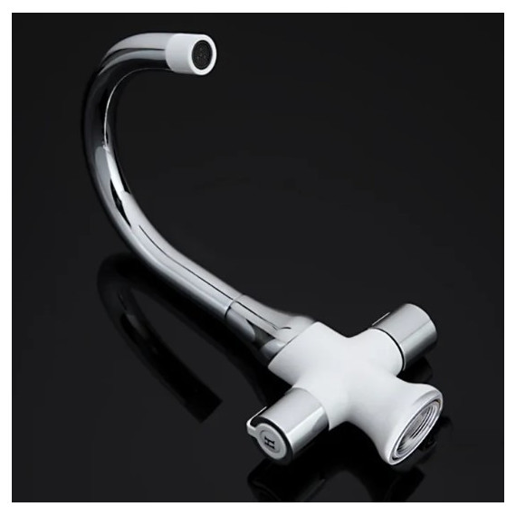 Смеситель для раковины Gappo Stella G1049, белый/хром - фото 4