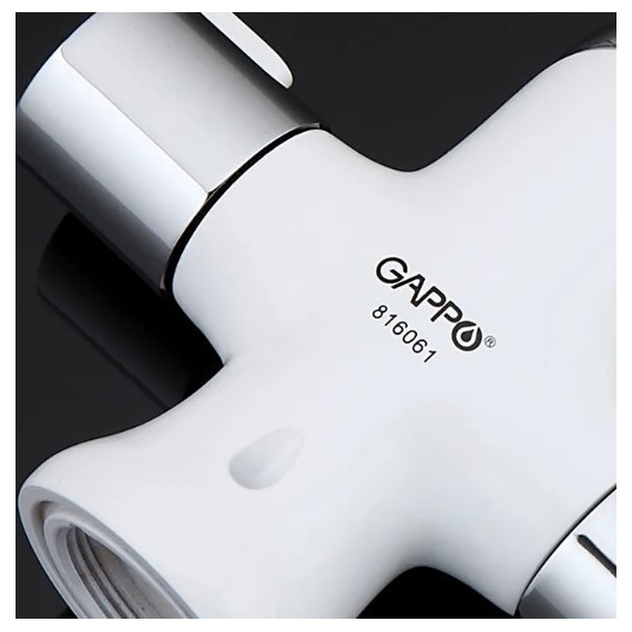 Смеситель для раковины Gappo Stella G1049, белый/хром - фото 5
