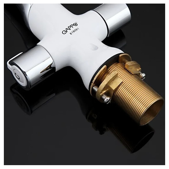 Смеситель для раковины Gappo Stella G1049, белый/хром - фото 7