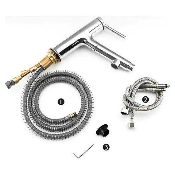 Смеситель для раковины с выдвижным изливом Gappo G1052-70 - фото 11