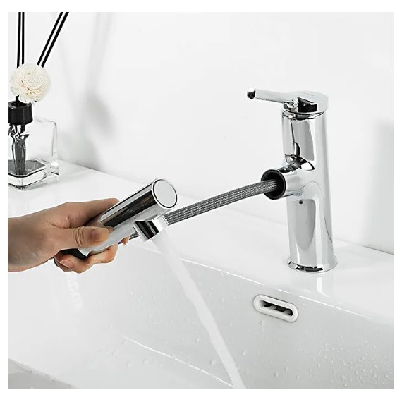 Смеситель для раковины с выдвижным изливом Gappo G1052-70 - фото 3