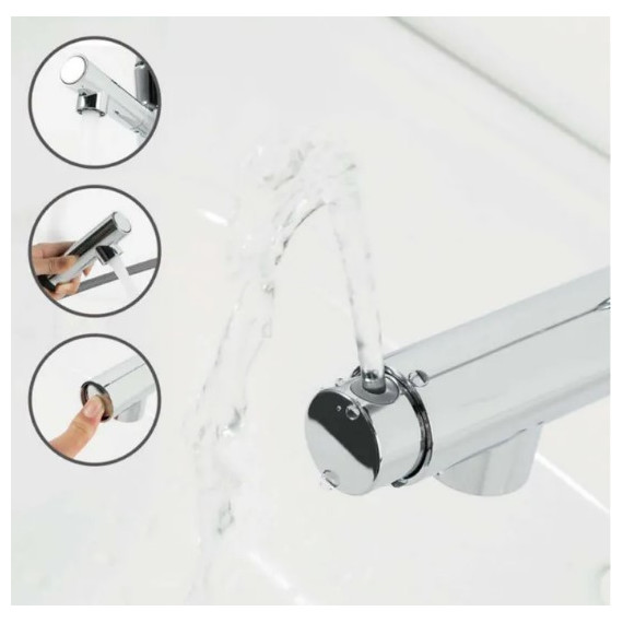 Смеситель для раковины с выдвижным изливом Gappo G1052-70 - фото 4