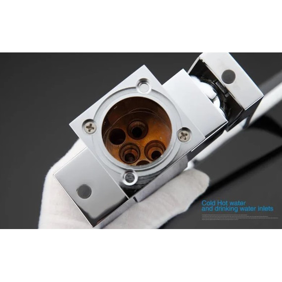 Смеситель для кухни Gappo G4398-4, серый/хром - фото 8