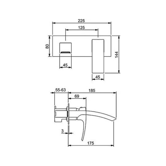 Смеситель для раковины настенный Gappo G1007-2 - фото 10