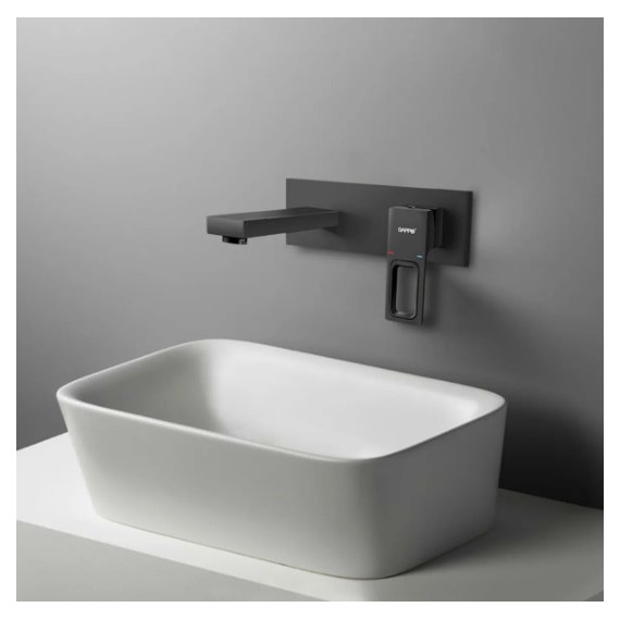 Смеситель для раковины настенный Gappo Futura G1017-16, черный - фото 2